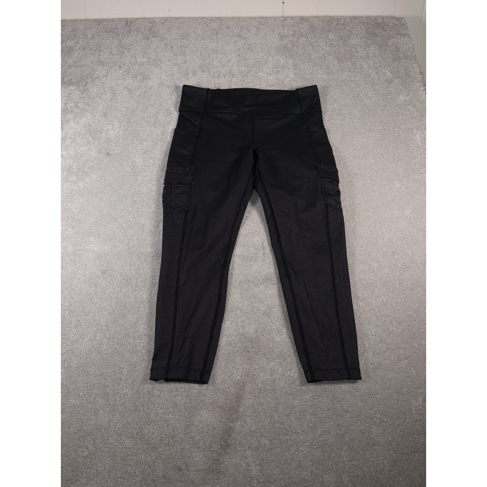 Lululemon‎ 12 Women's Running Scenic Route 7/8 Tight 25" Black Pants W5BRLS